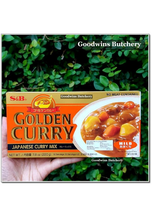 Curry block roux GOLDEN CURRY Japanese curry mix S&B Food Japan MILD 220gr 7.8oz
